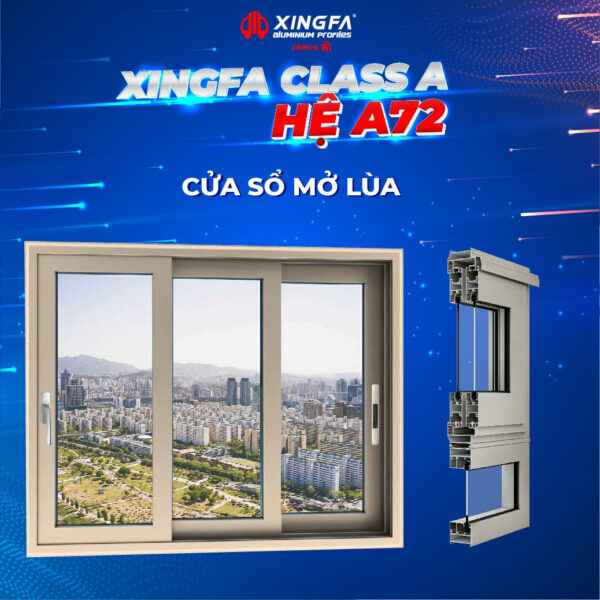 Cửa sổ mở lùa nhôm Xingfa Class A hệ A72